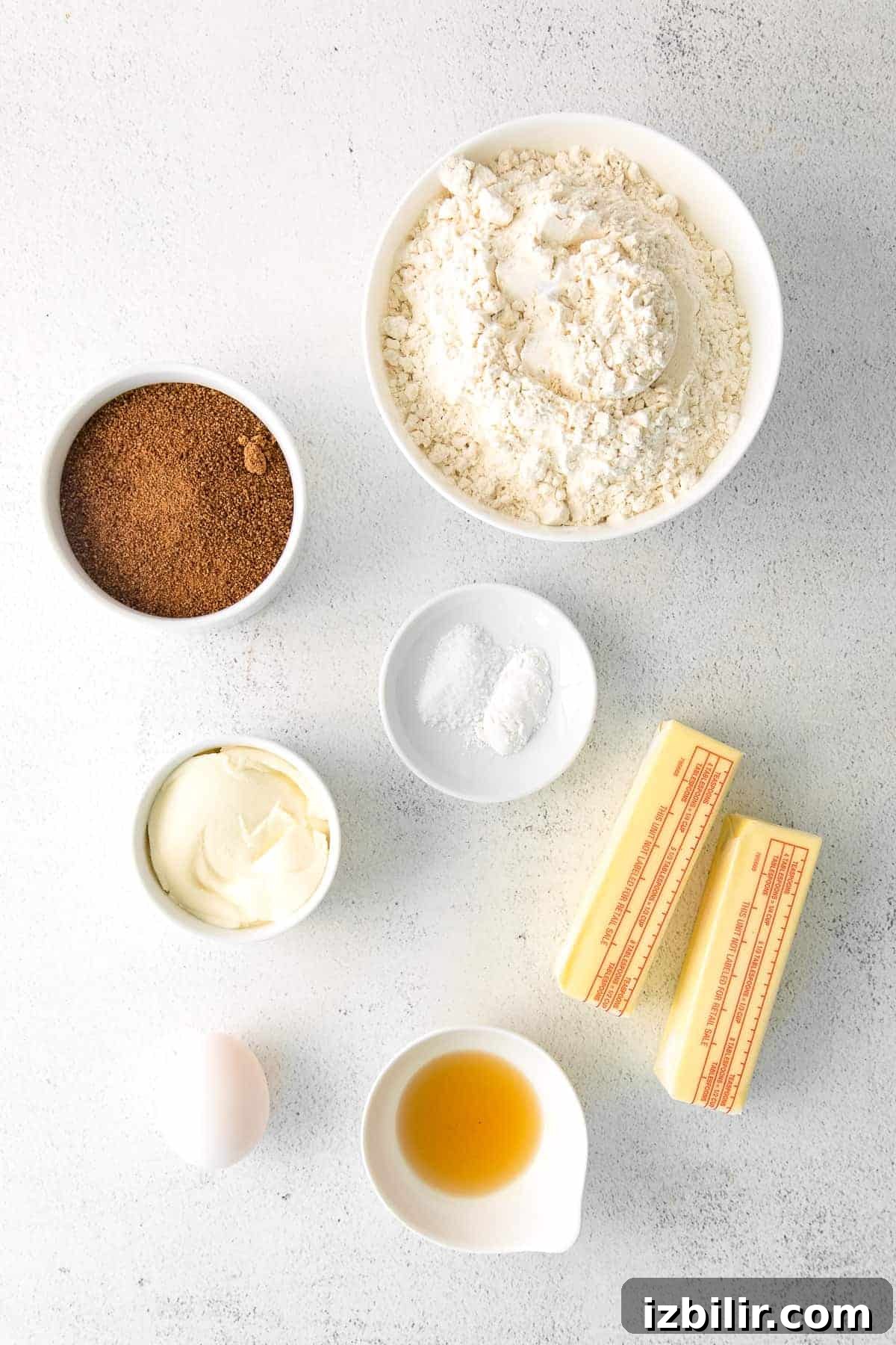 Ingredients for maple sugar cookies ingredients on counter