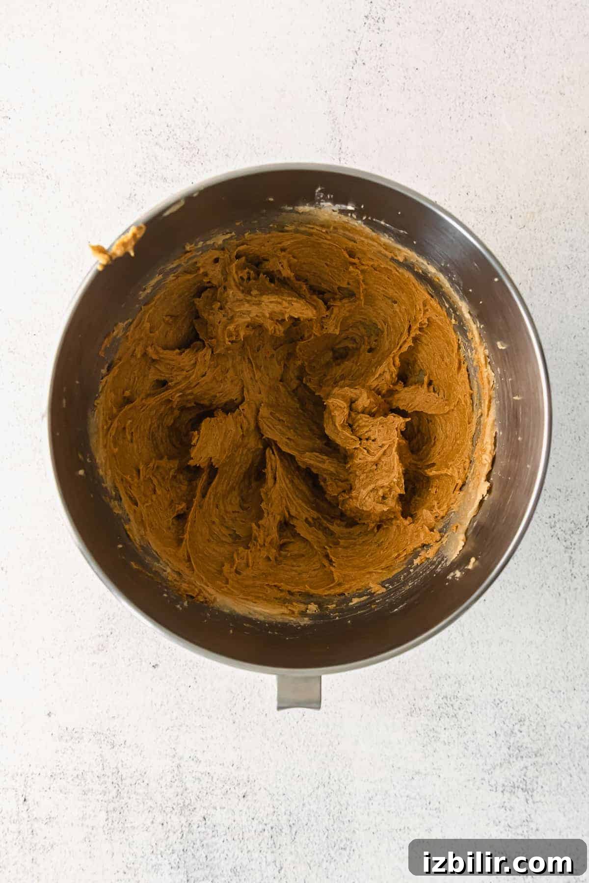 Ginger Molasses Whoopie Pies Recipe with Cream Cheese Filling 4 Butter and sugar creamed together in a mixing bowl.
