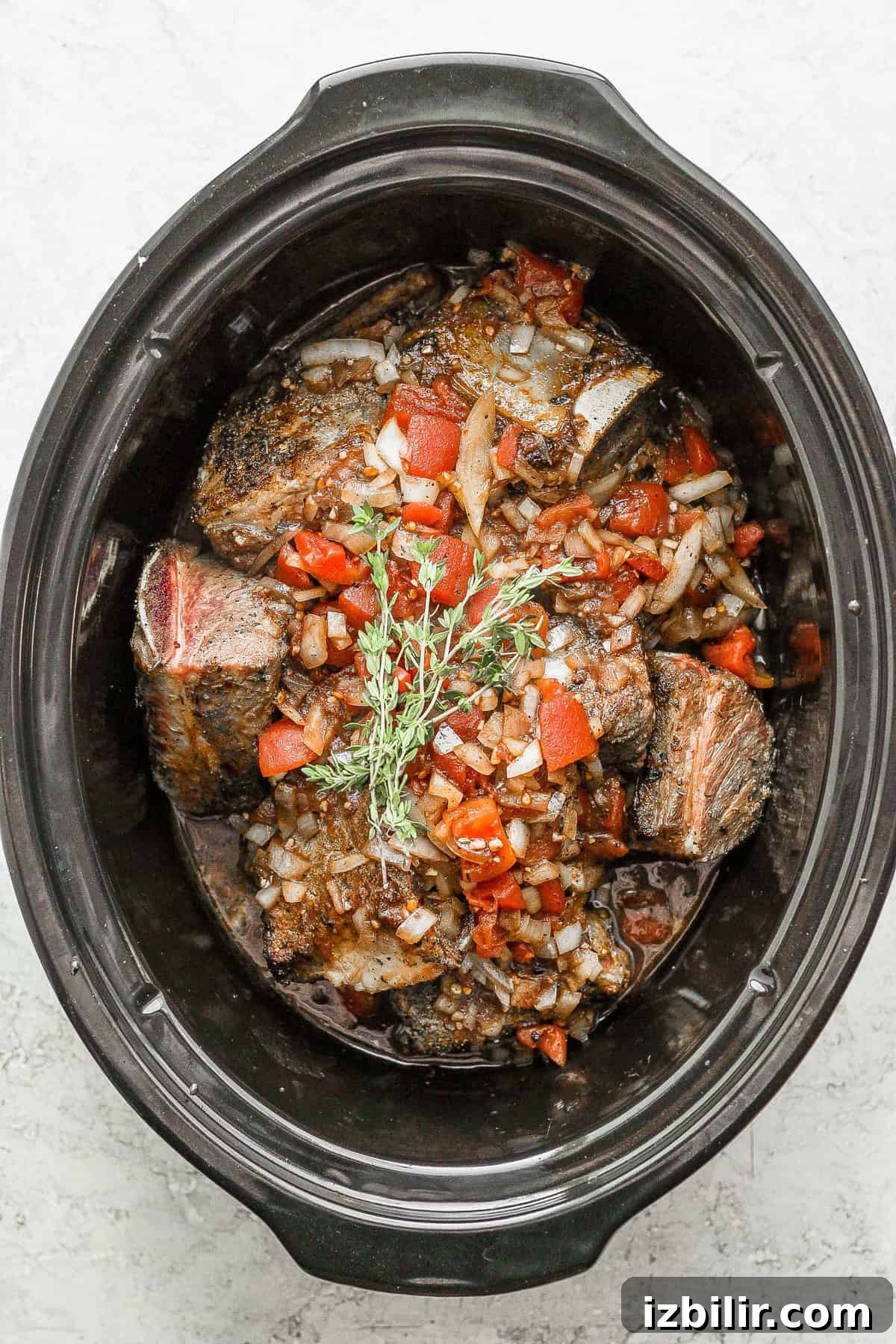 Slow Cooker Short Rib Ragu Recipe for Pasta 5 ingredients for short rib ragu in a slow cooker