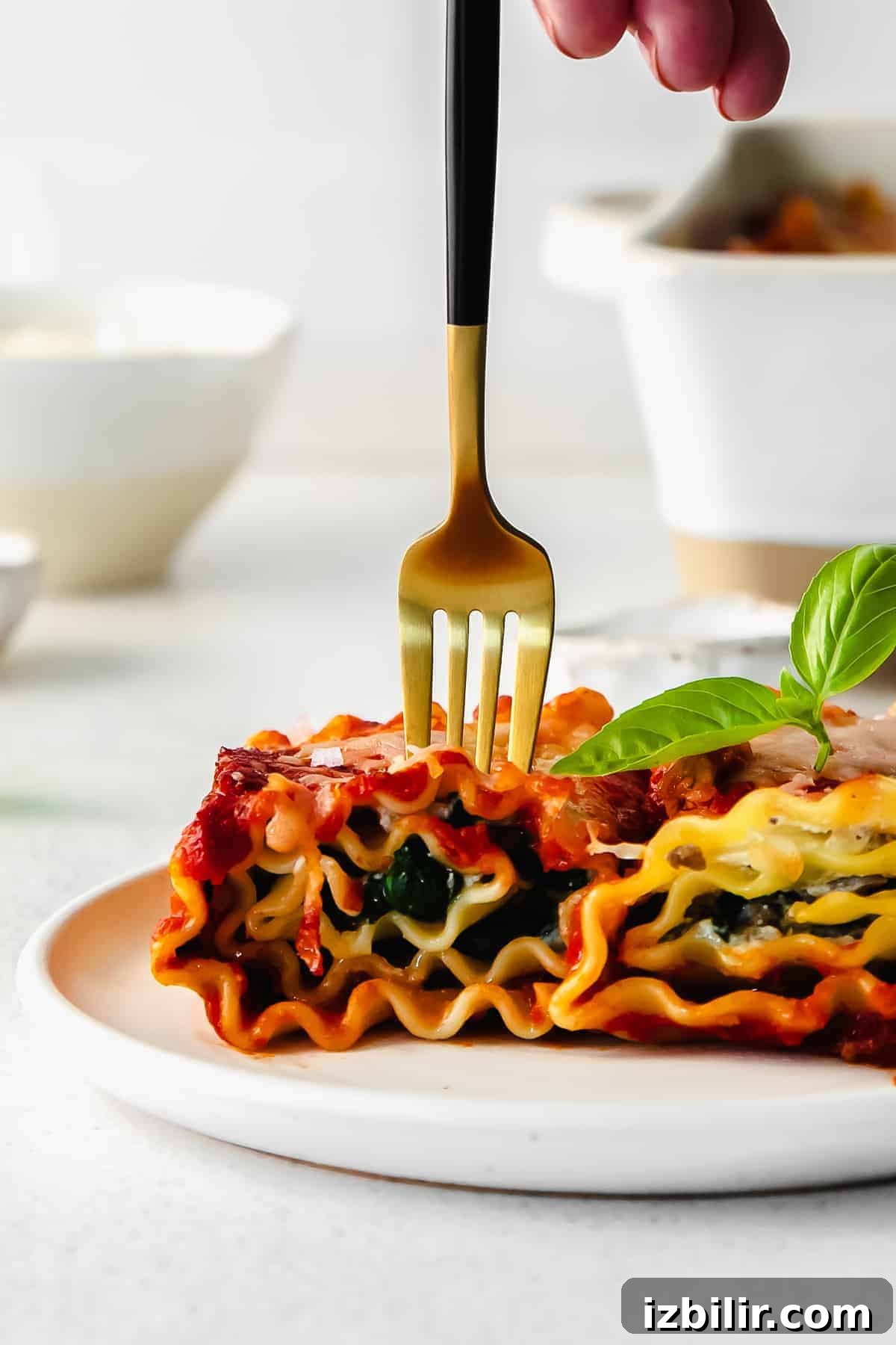 Classic Lasagna Roll-Ups Recipe 8 Lasagna roll ups on a plate.
