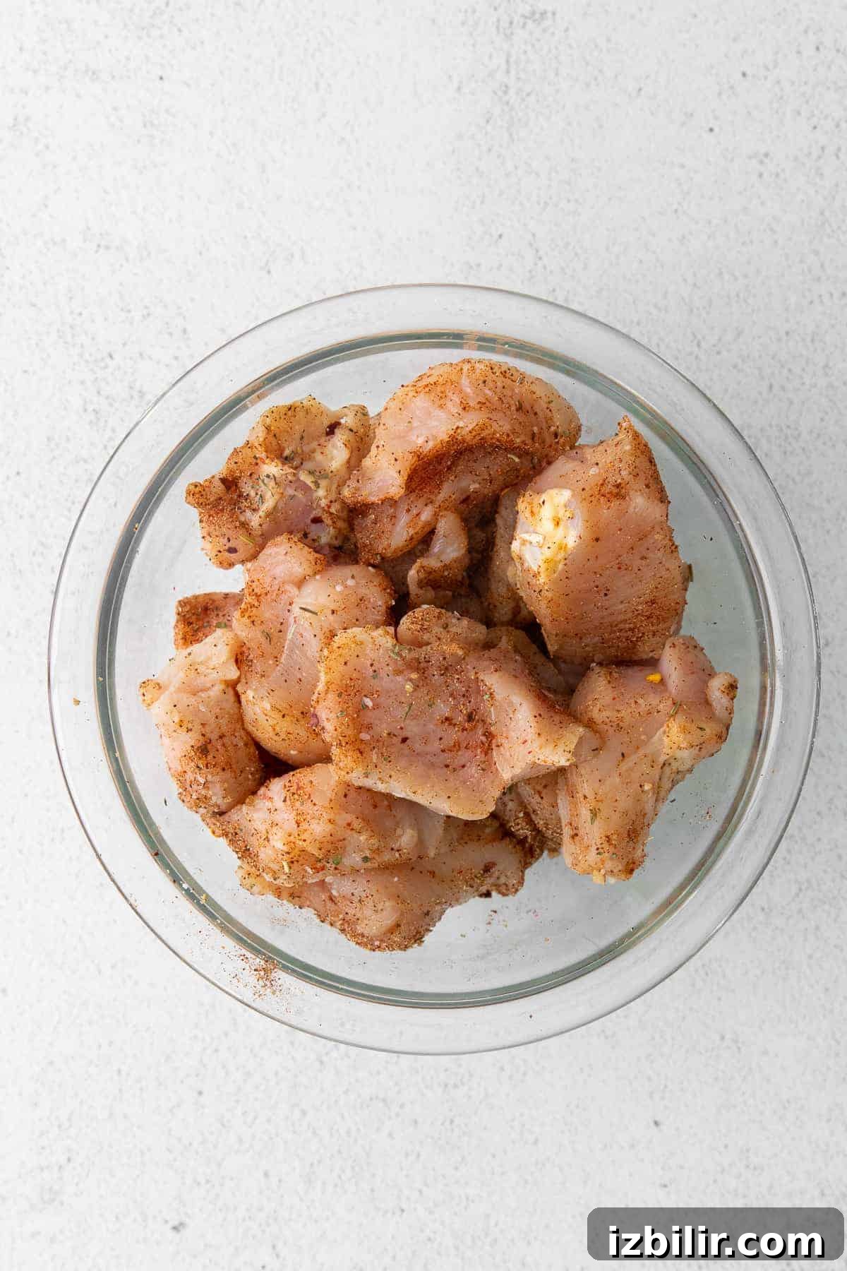 seasoned chicken in bowl