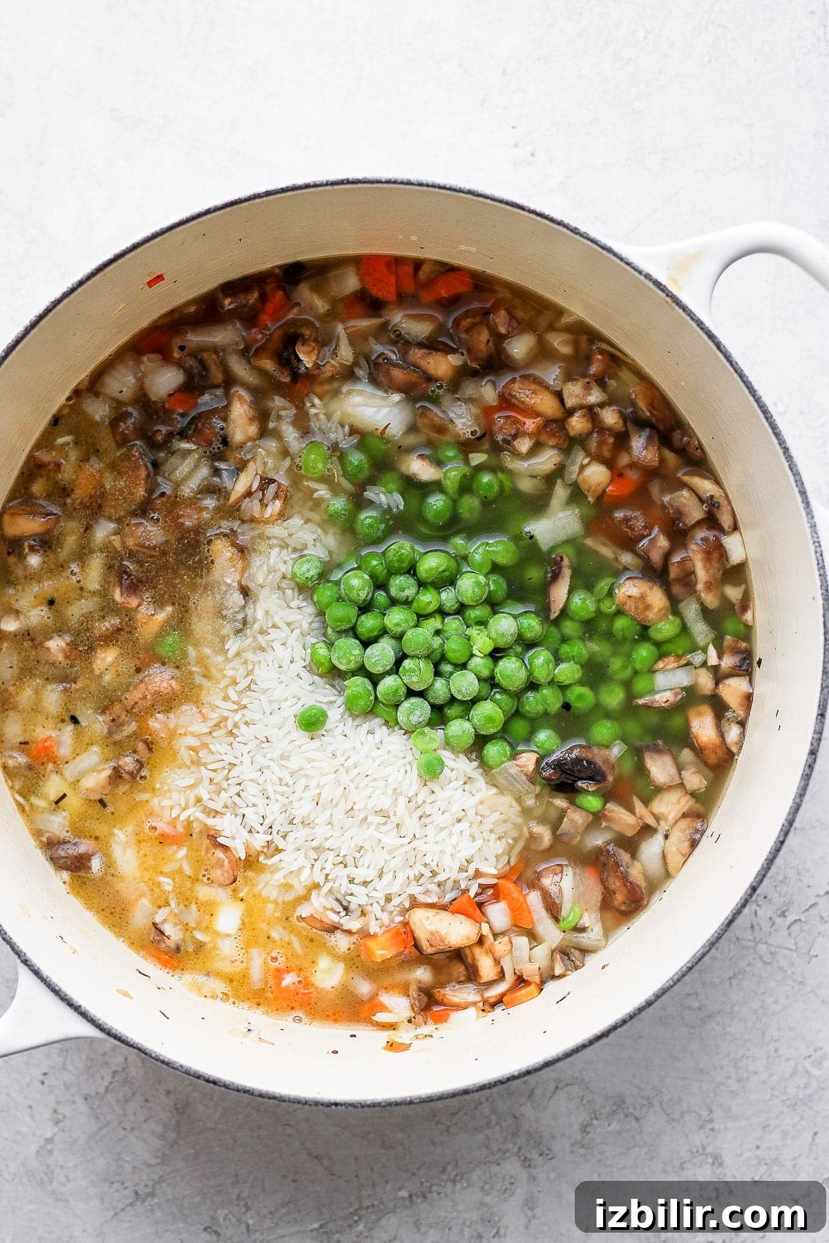 ingredients in pot