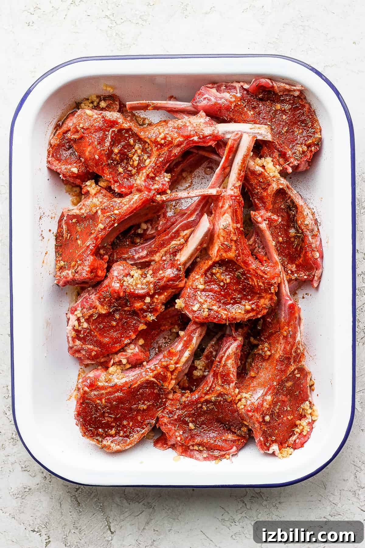 Lamb chops seasoned with dry rub raw lamb chops seasoned with a dry rub