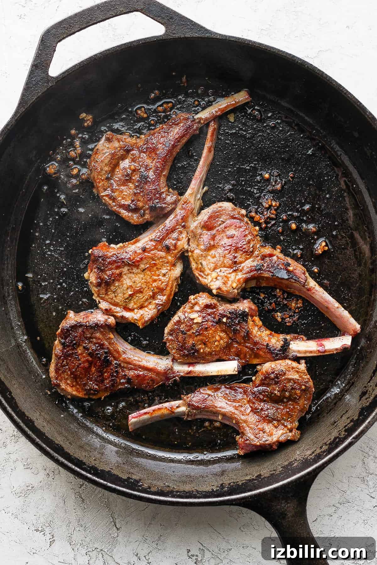 Searing lamb chops in cast iron pan seared lamb chops in a cast iron skillet