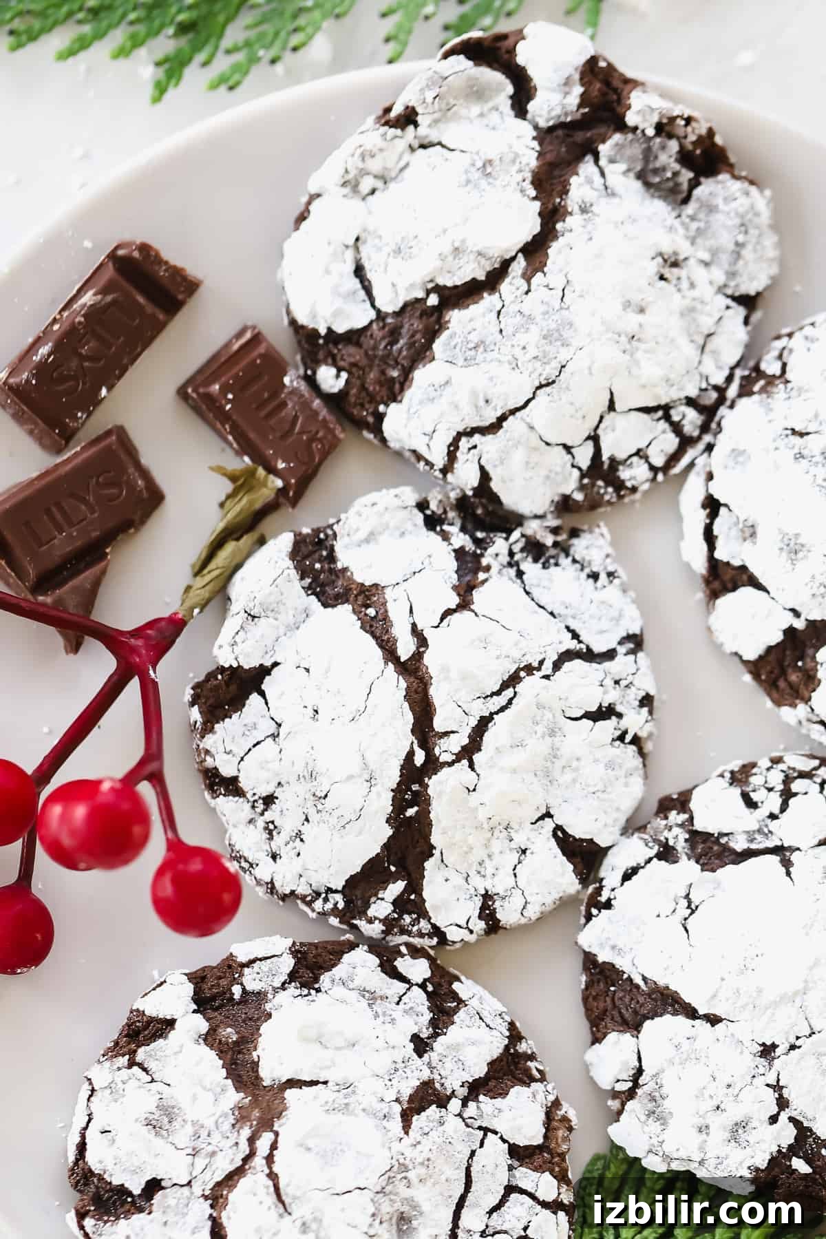 Stack of crinkle cookies crinkle cookies in countertop