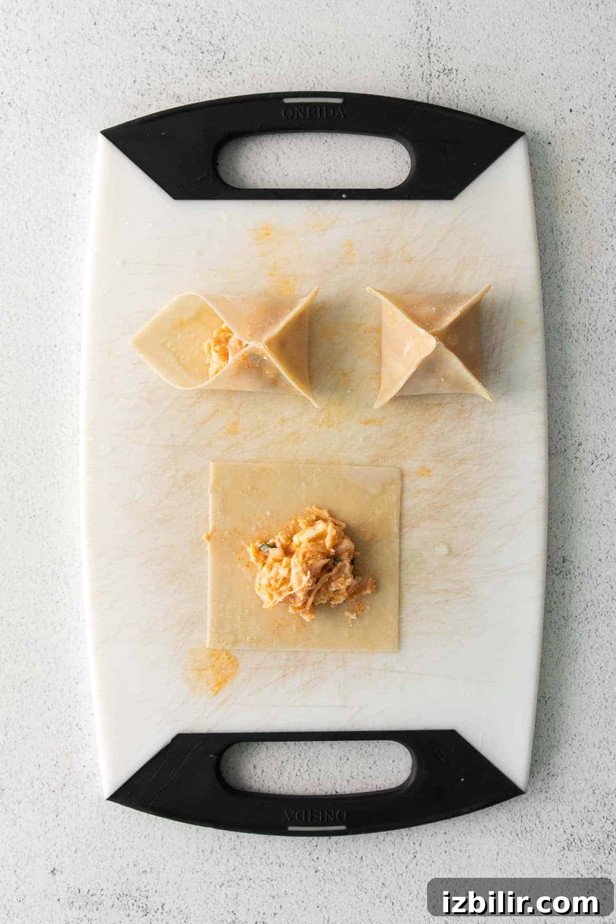 Prepping Wontons prepping wontons