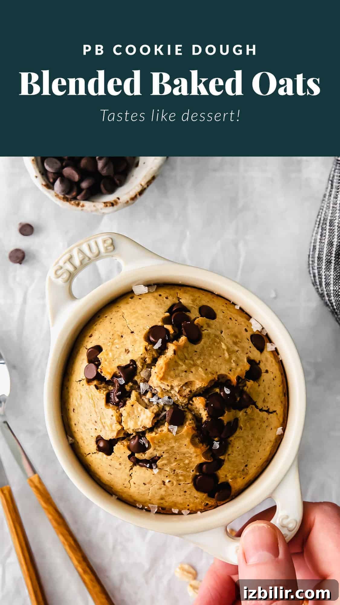 3 Blended Baked Oats Recipes 2 blended baked oatmeal in jar.