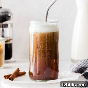 shaken espresso in glass