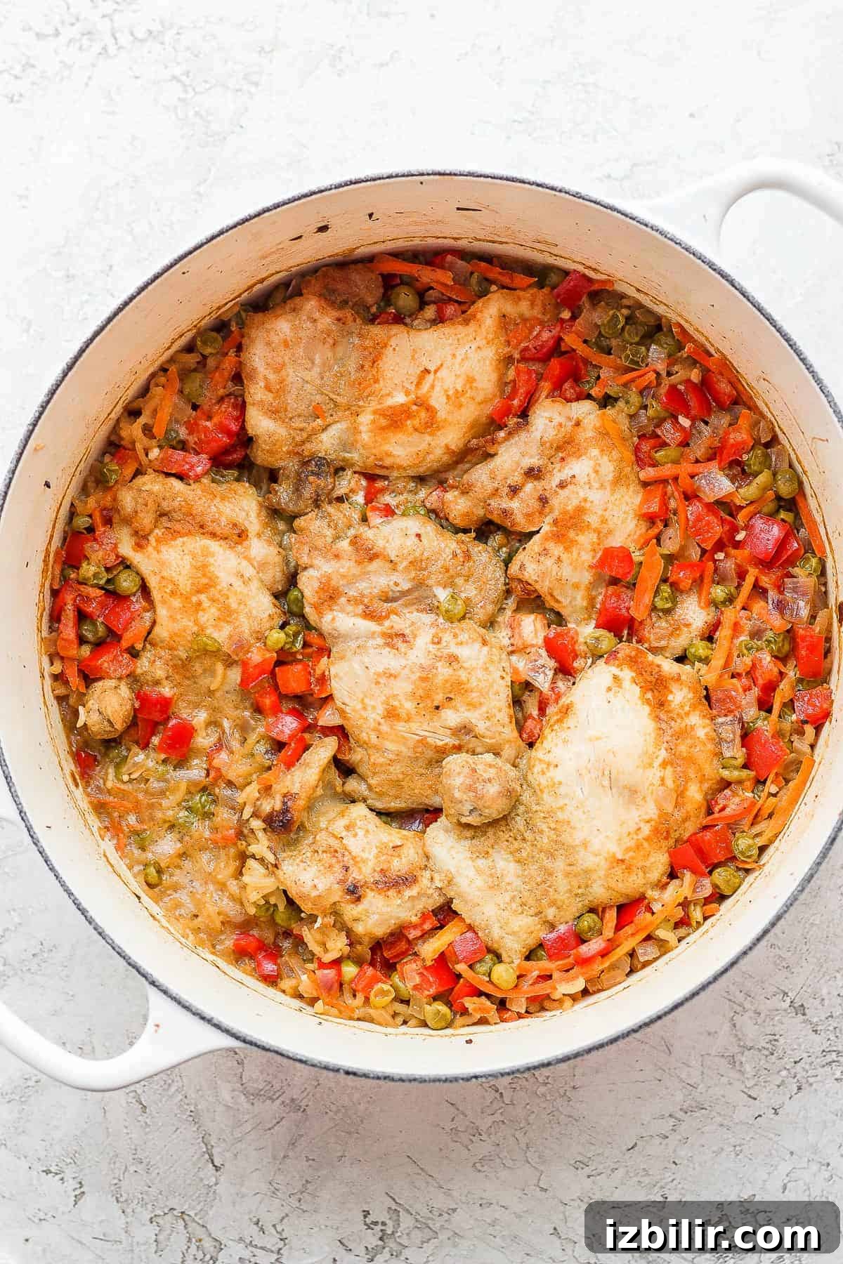 Chicken and rice in Dutch oven chicken and rice in Dutch oven