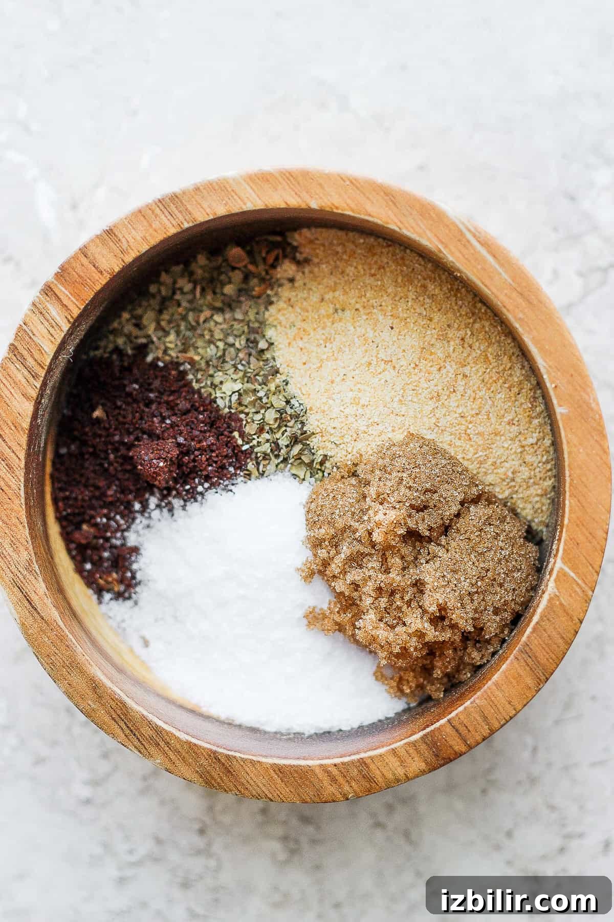 Za'atar ingredients ingredients for za'atar seasoning in a mortar and pestle