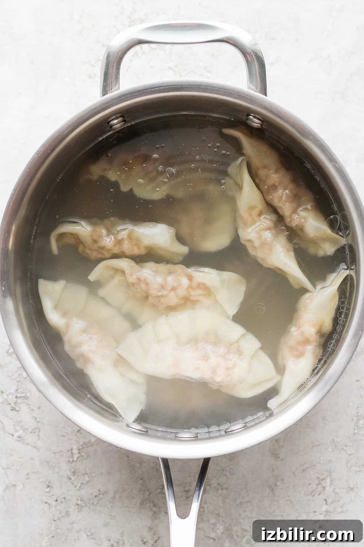 boiling pork dumplings pork dumplings in boiling water