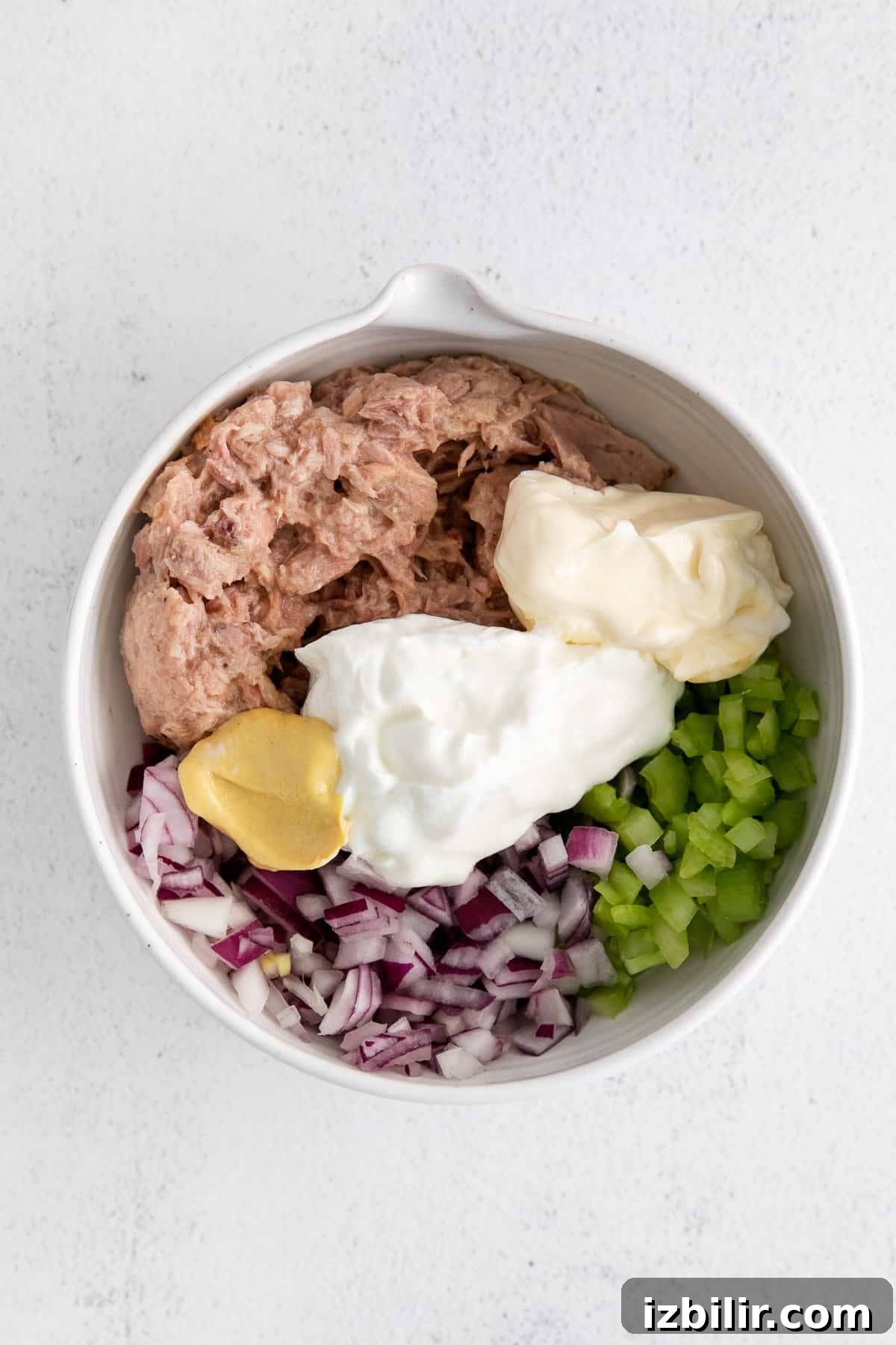 Tuna salad in a bowl. Tuna salad in a bowl.