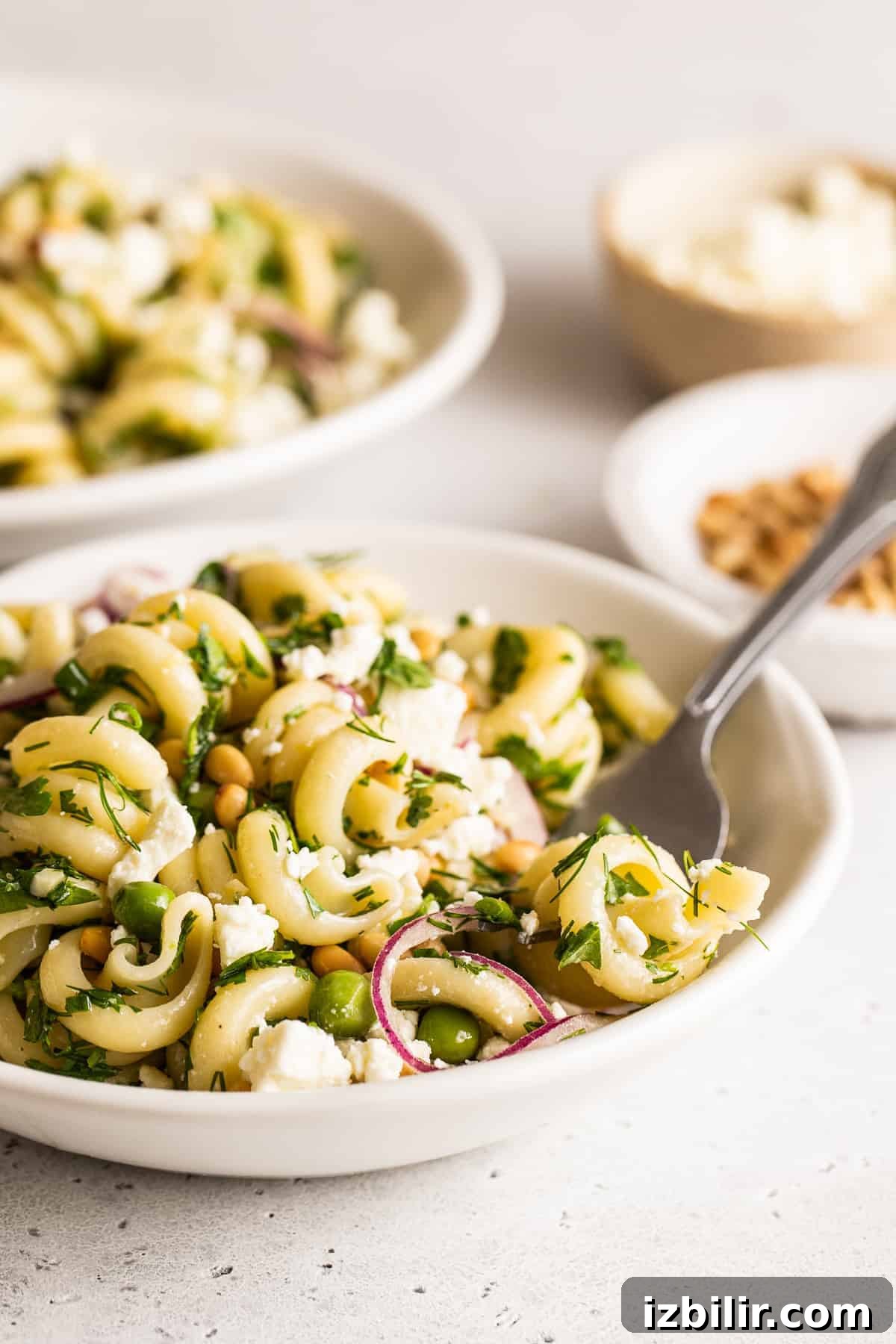 Pasta salad in a bowl