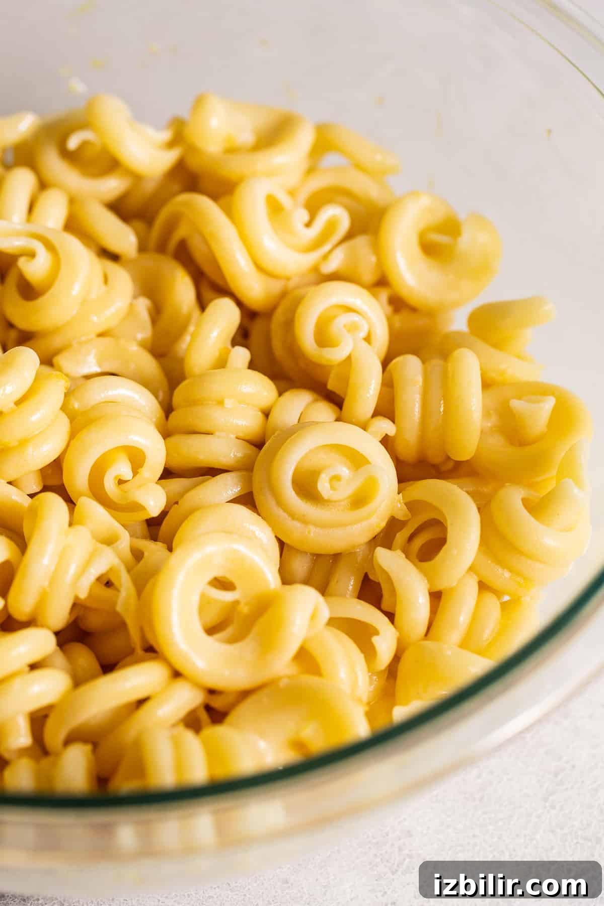 Noodles in a bowl