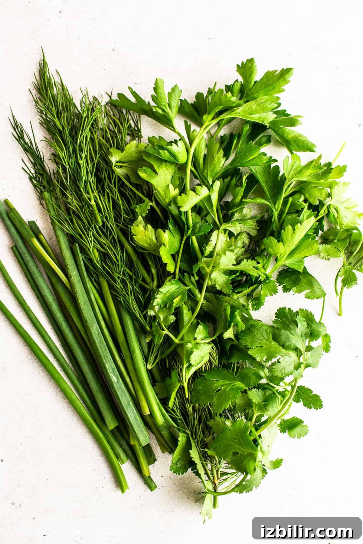 Fresh herbs on a table