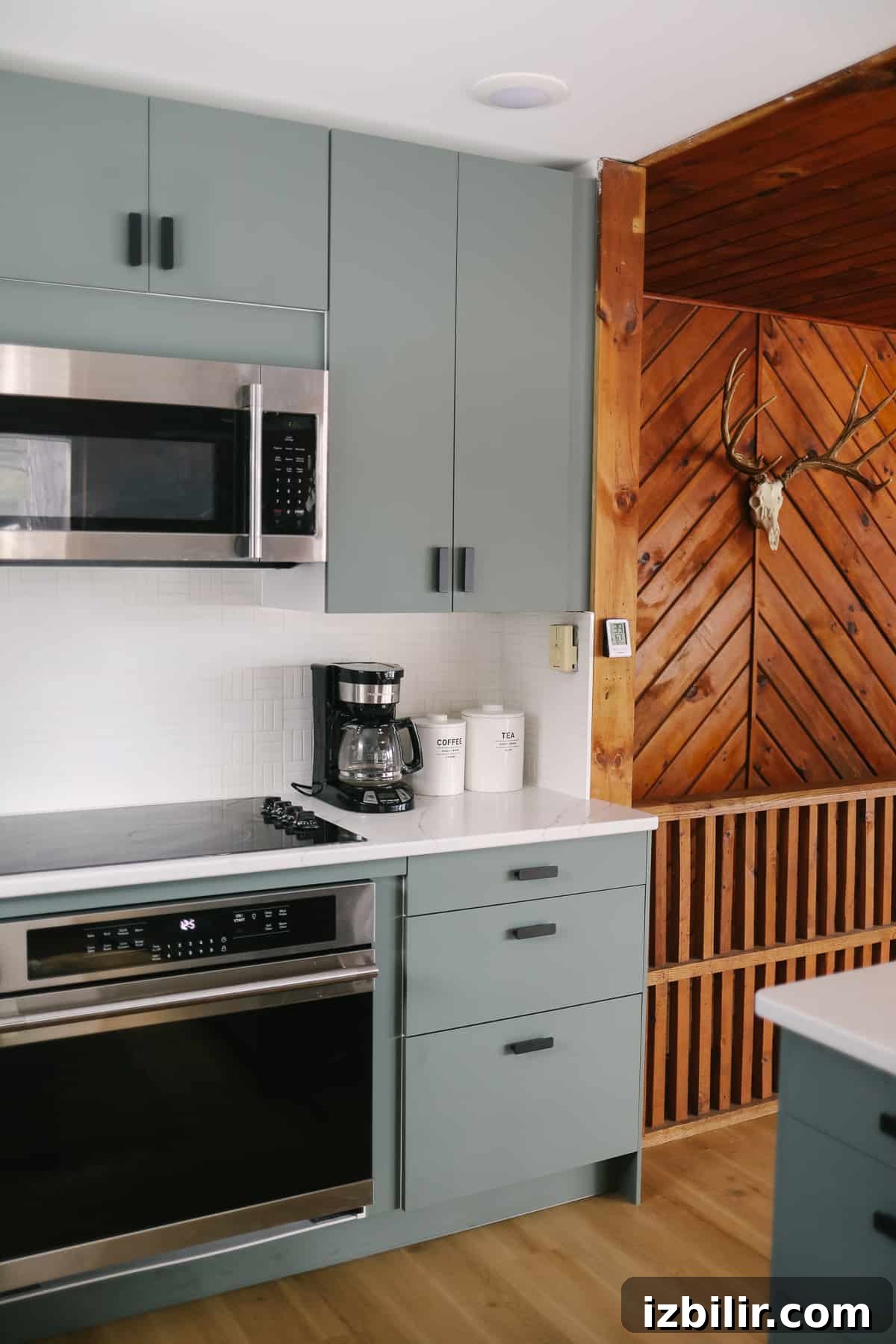 green/grey IKEA kitchen green/grey IKEA kitchen