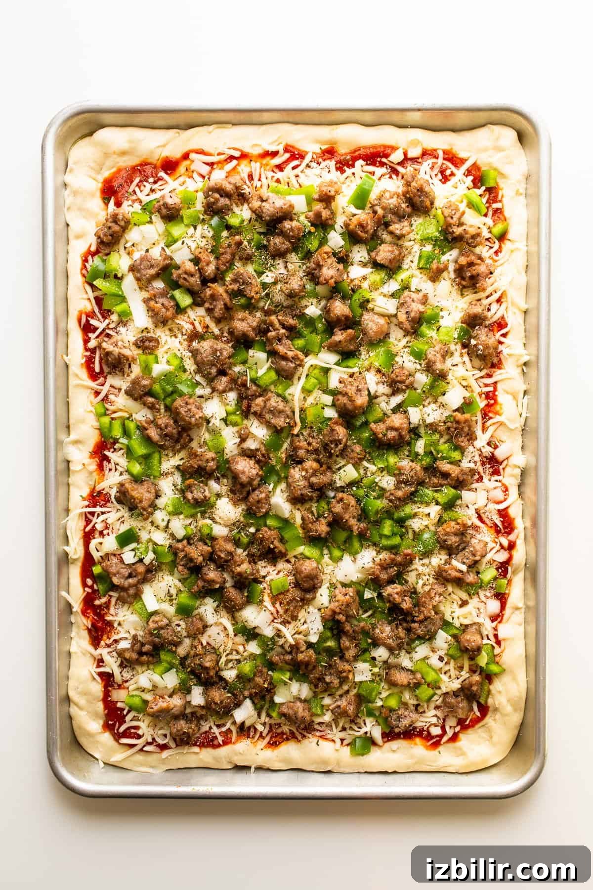 Uncooked sheet pan pizza uncooked sheet pan pizza