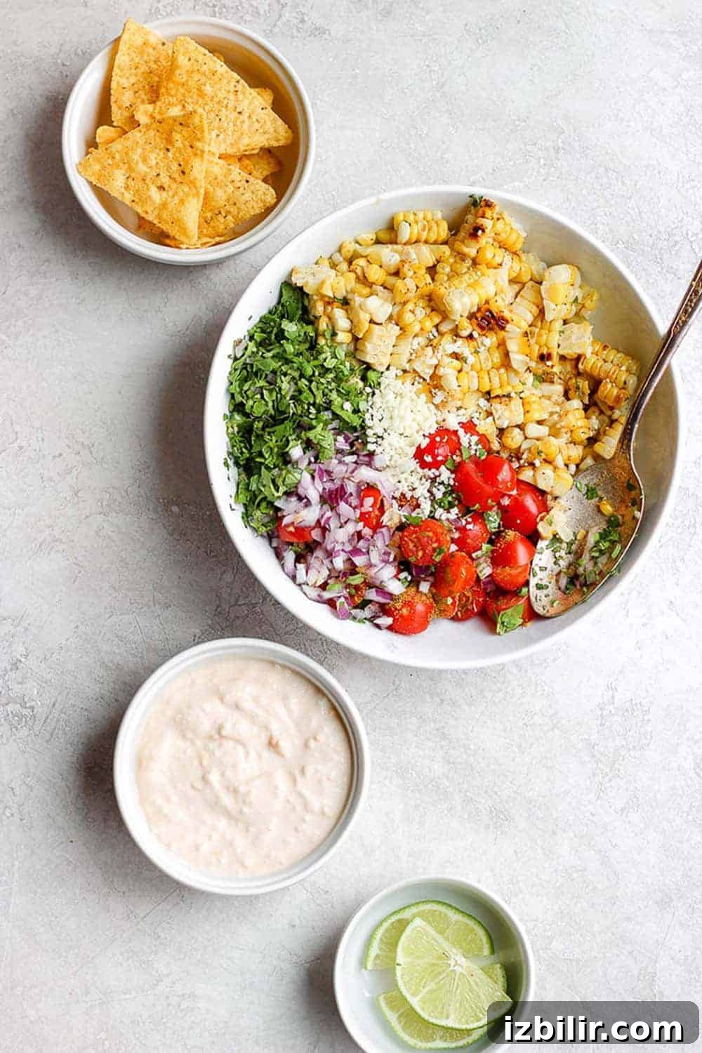Fit Foodie Cooking Club: April 2022 Menu & Recipes 4 street corn salad close-up