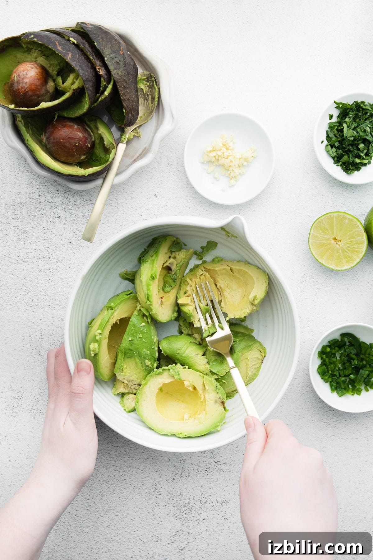 avocado halves and pit