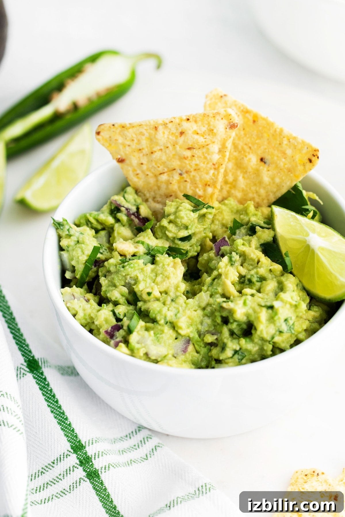 Guacamole with tortilla chips
