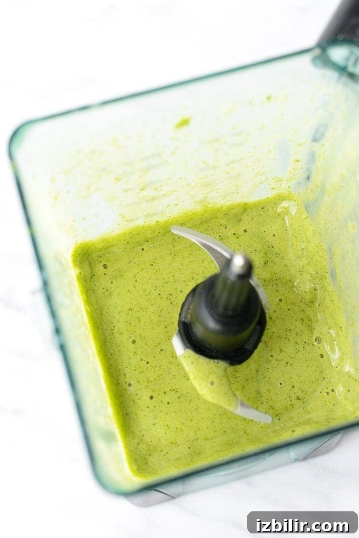 green shamrock shake in blender
