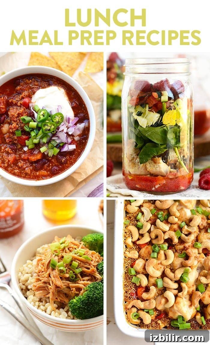 Make your weekday lunches a breeze with some of our favorite meal ideas from Fit Foodie Finds. These recipes have multiple servings and can be portioned out and packaged up for an easy meal-prep lunch all week long. meal prep lunch recipes