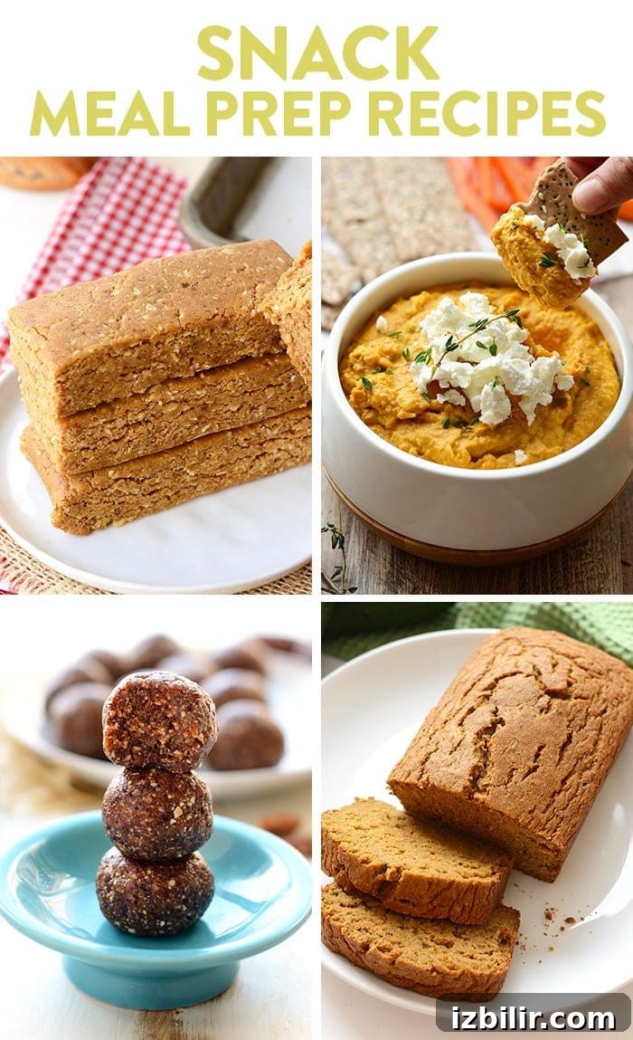 Be prepared for midday hunger with our best healthy meal prep snack recipes from Fit Foodie Finds. These recipes are high in fiber and protein and easy to make. meal prep snack recipes
