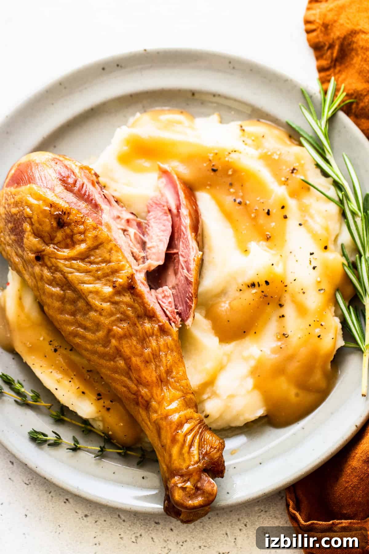 How to Smoke Turkey Legs for Juicy, Flavorful Results 7 Turkey legs served with mashed potatoes