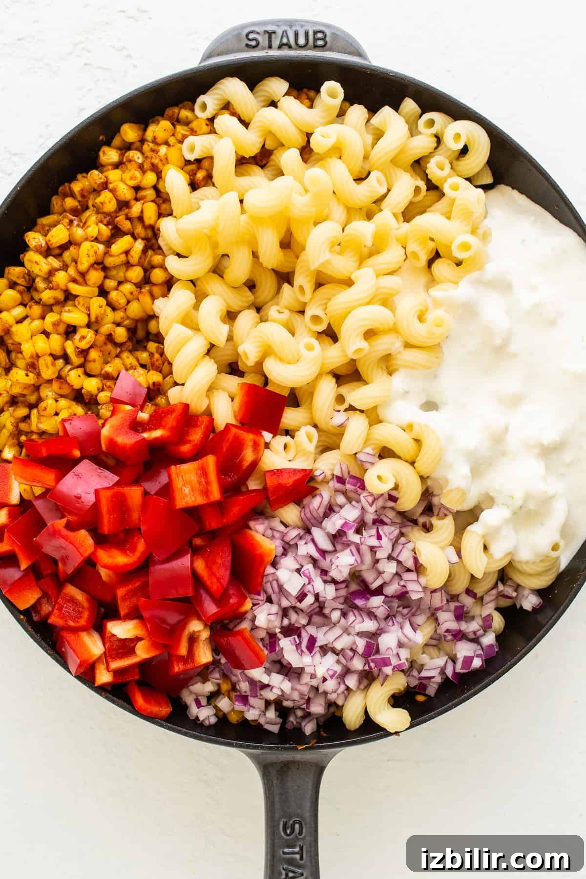 ingredients in cast iron skillet.