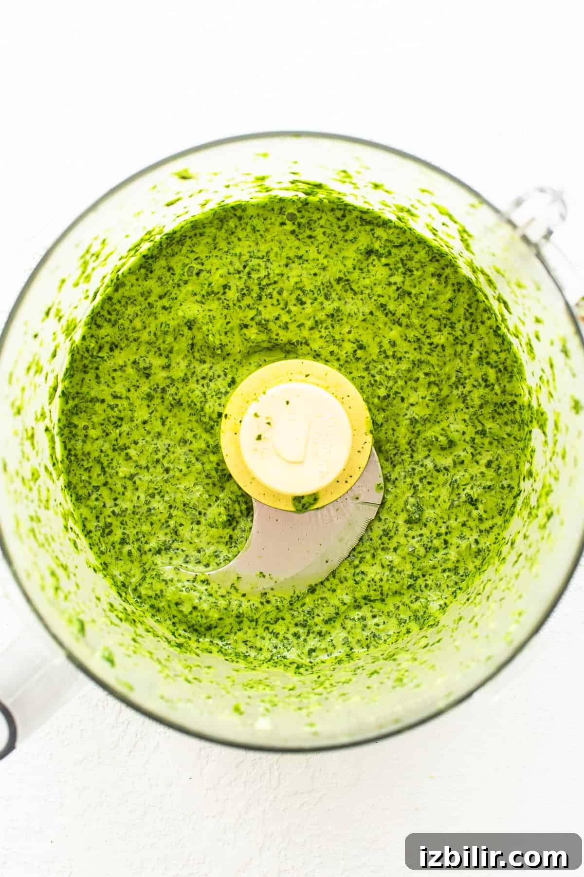ingredients in food processor.