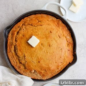 Creamy Jalapeno Corn Pudding Recipe 2 cornbread in skillet