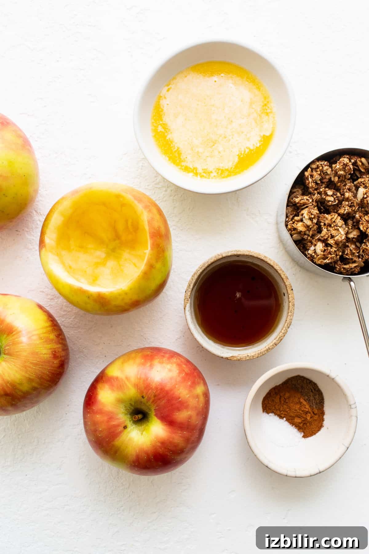 Ingredients for baked apples. Ingredients for baked apples.