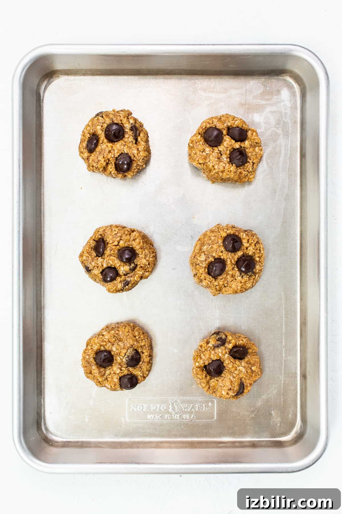Baking lactation cookies Lactation cookies on a baking sheet.