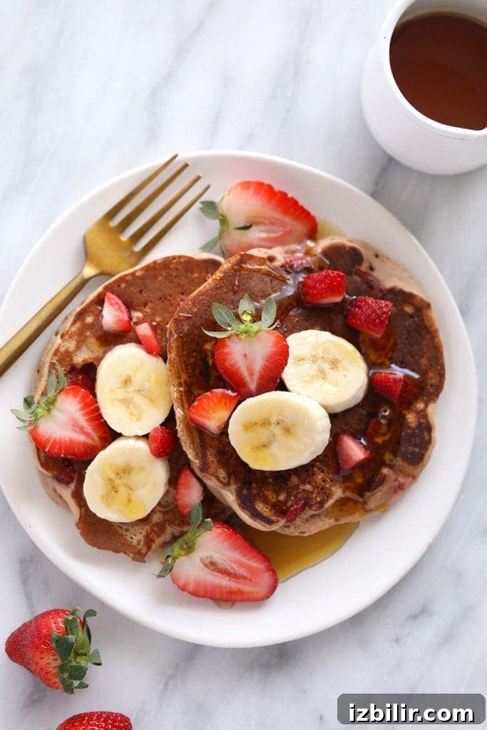 strawberry pancakes on a plate