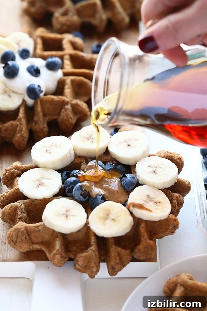 vegan waffles on a plate