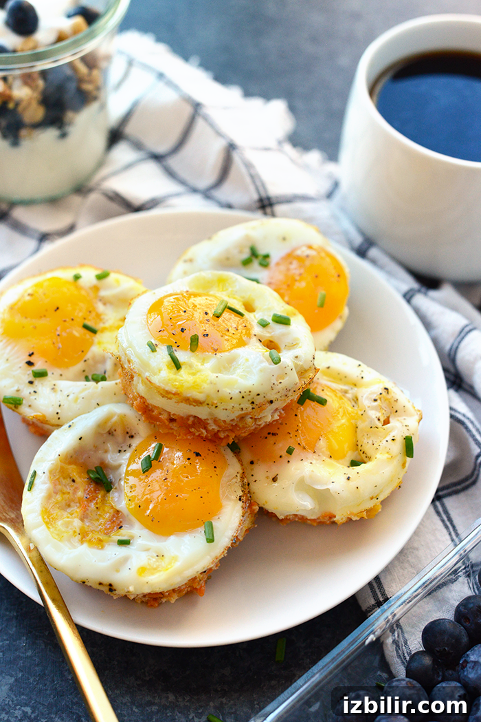 sweet potato hash egg cups on a plate