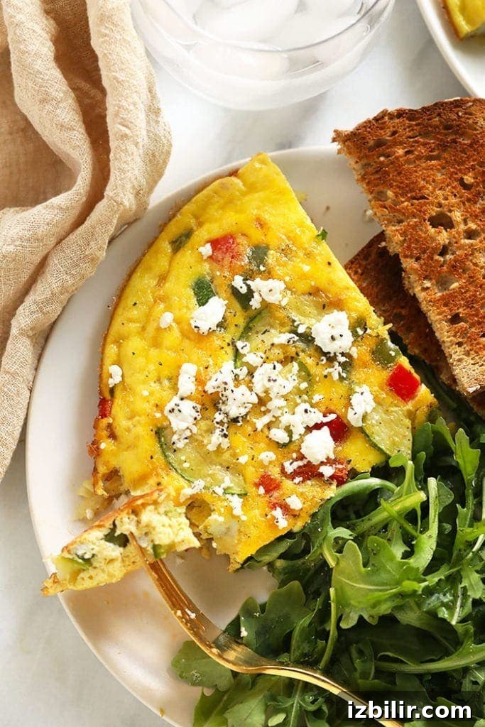 veggie frittata on a plate
