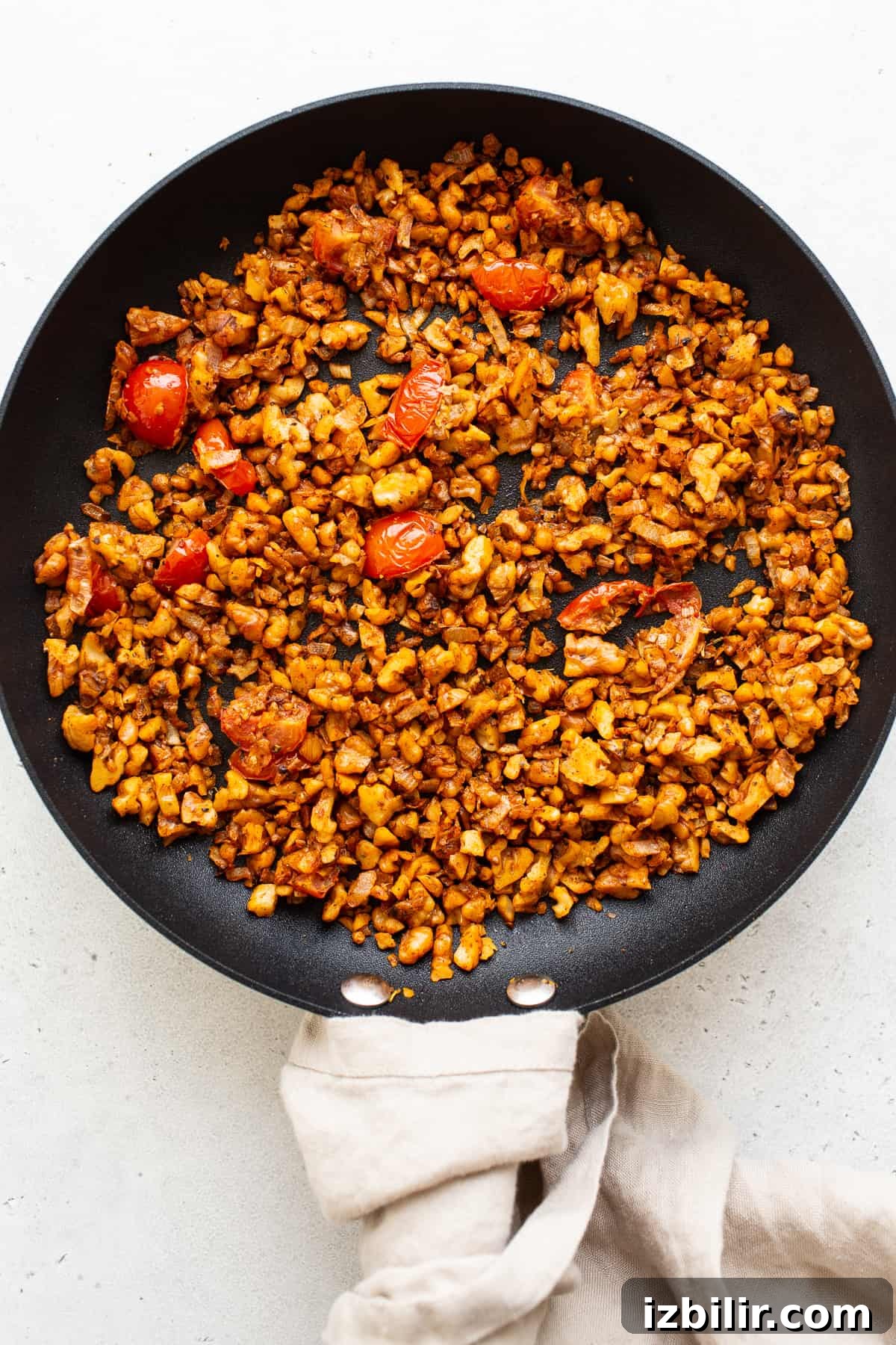 Walnut ground in a skillet.