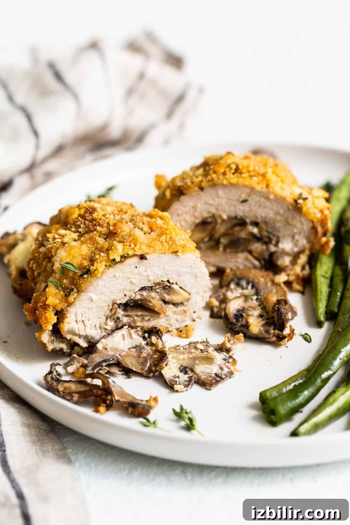 Mushroom stuffed pork chops