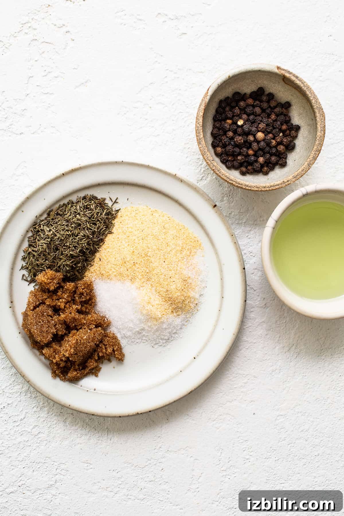 spices on plate.