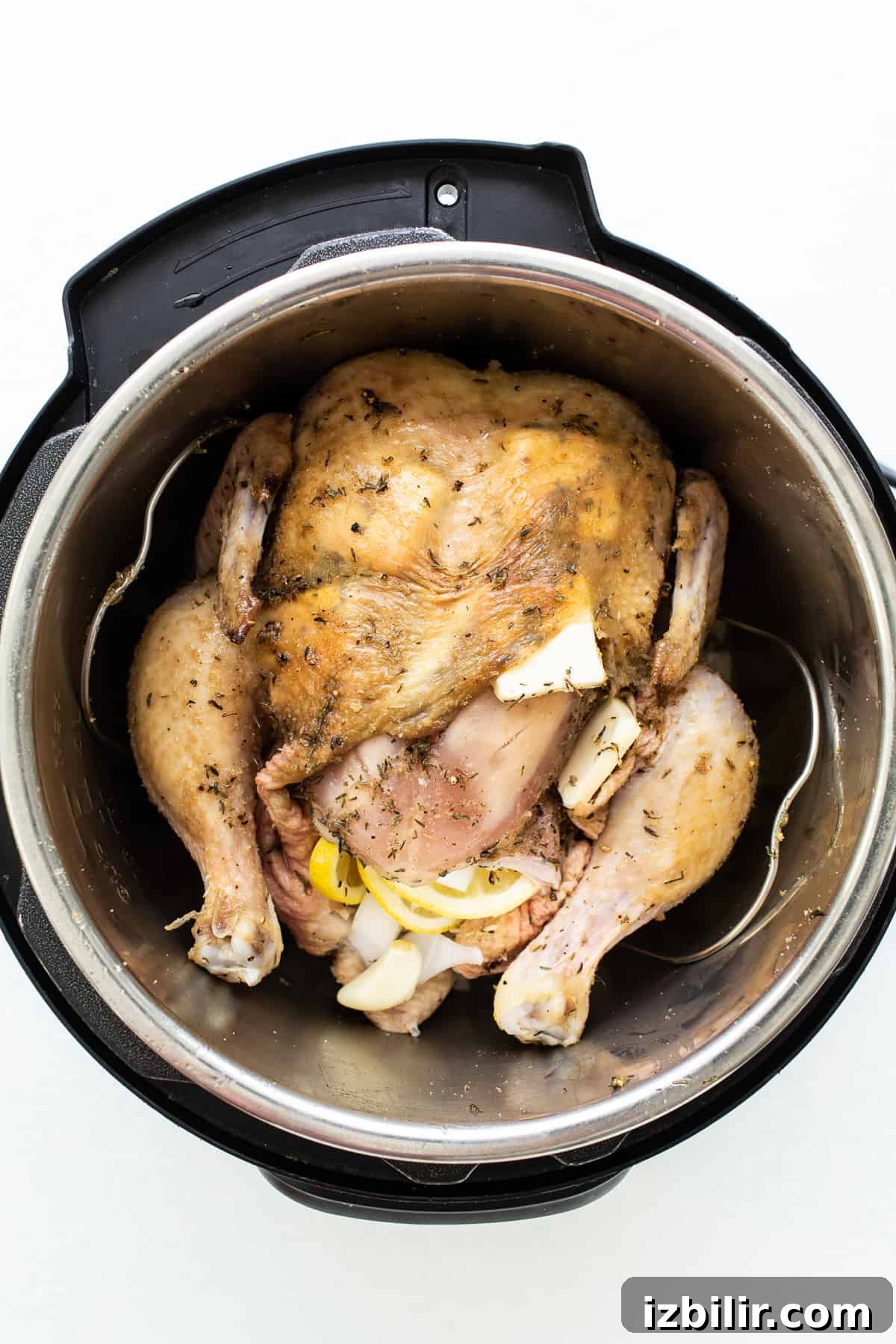 chicken with lemons in Instant Pot.
