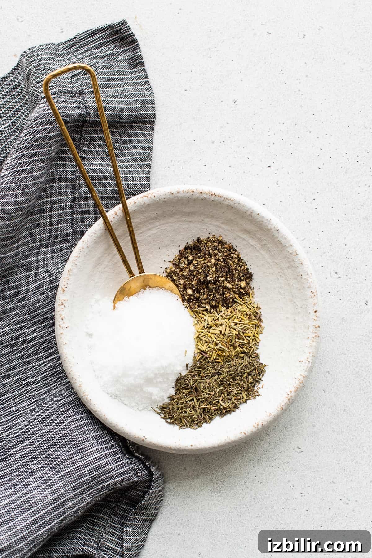 Learn how to dry brine a turkey with this simple tutorial. Dry brine turkey comes out so moist and juicy all thanks to the salting and resting process of a dry brine. spices in small bowl.