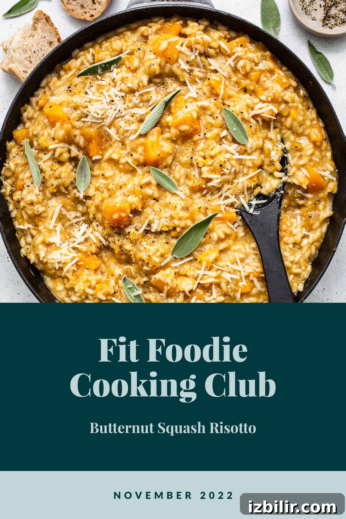 Butternut squash risotto plated