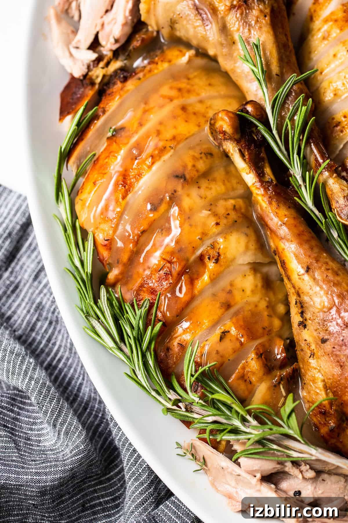 Sliced turkey on a plate. Sliced turkey on a plate.