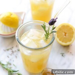 A refreshing blend of lavender and lemon, adorned with slices of tangy lemons.