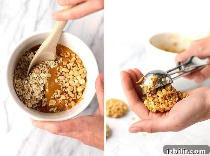 No-Bake Peanut Butter Cookies 4 Scooping