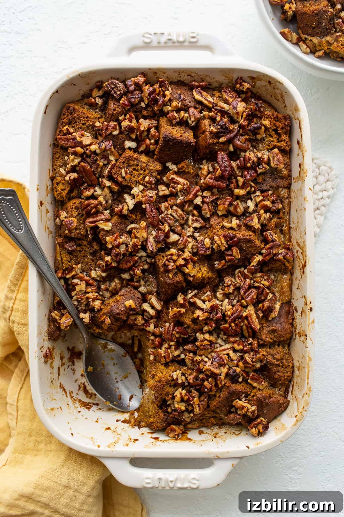 Plan Your Thanksgiving Menu 2022: Classic Recipes and Sides 8 bread pudding in casserole dish.