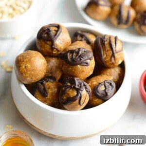bowl of peanut butter energy balls