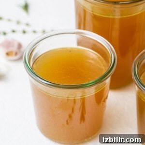 Rich Homemade Turkey Stock for Soups and Gravies 8 Turkey stock in a jar.