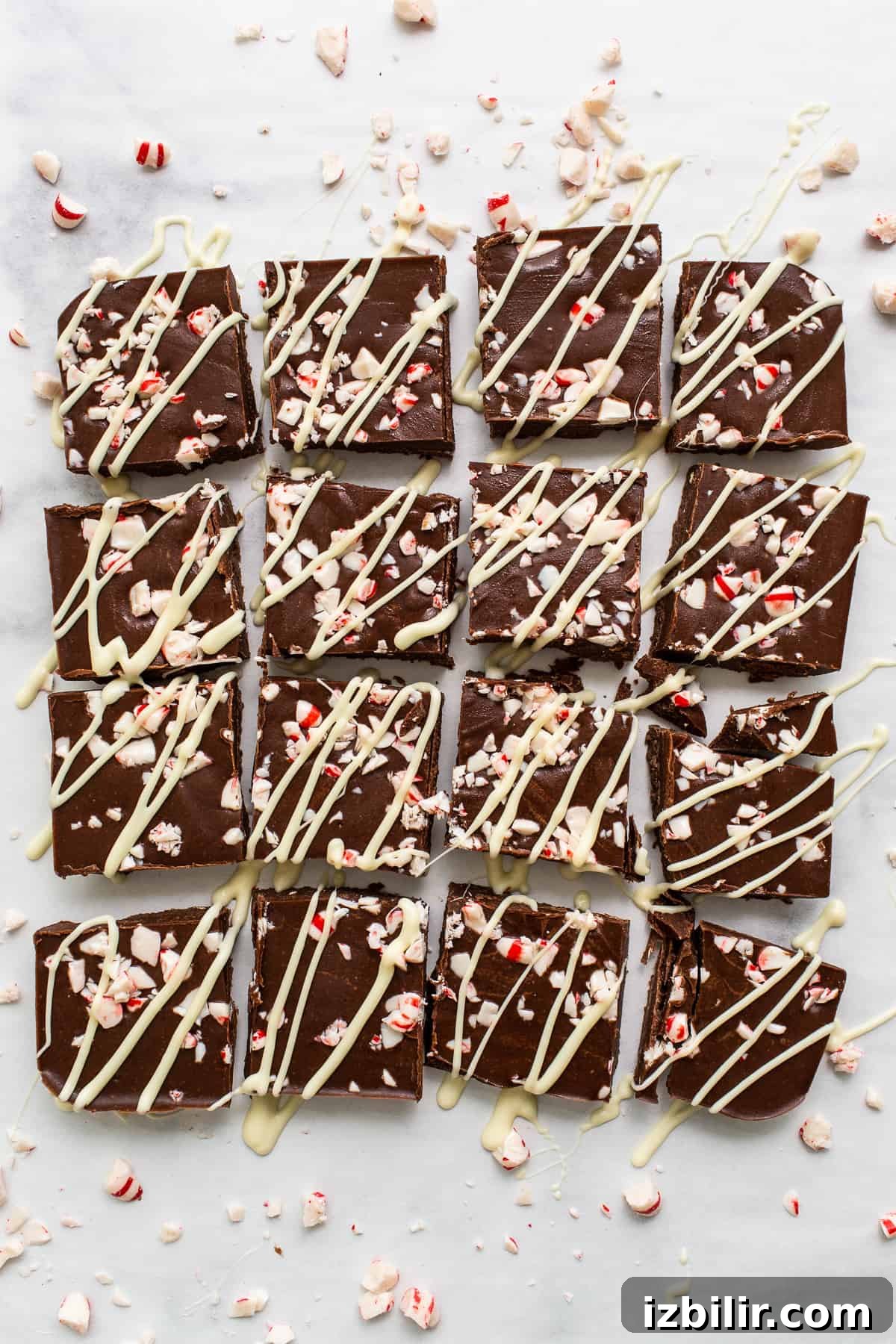 No-Bake Peppermint Freezer Fudge Recipe 7 Freezer fudge pieces.